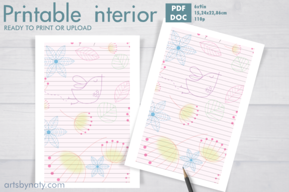 Birds and Flowers Overlay Lined Journal: Integrating Aesthetic Design into Functional Workflows
