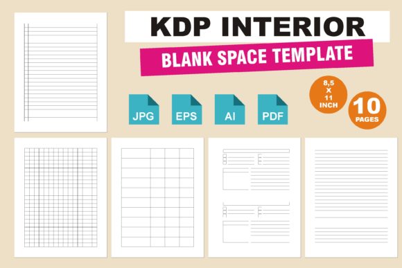 KDP Interior Blank Space Template: Practical Applications for 8.5 x 11 No Bleed Designs