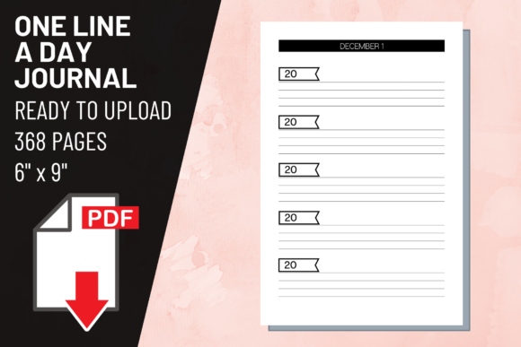 KDP Interior One Line a Day Journal: A Practical 6x9 Format for Low-Content Publishing