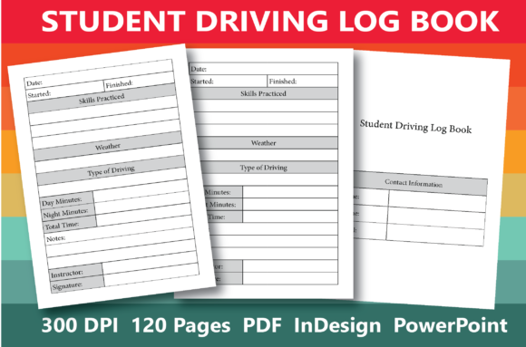 KDP Student Driving Log Book: Ready-to-Upload Assets