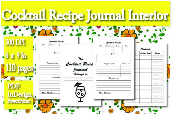 Mastering KDP Low Content Publishing with a Customizable Cocktail Recipe Journal Interior
