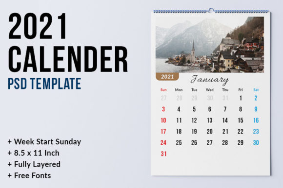 Maximizing Creativity with a Fully Layered 2021 Calendar Template